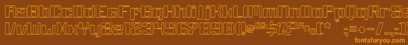 Fonte Whitewolf – fontes laranjas em um fundo marrom