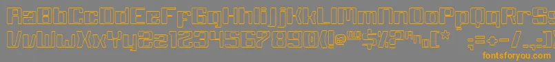 フォントWhitewolf – オレンジの文字は灰色の背景にあります。