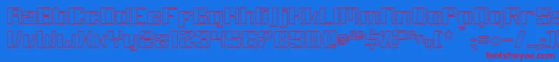 Police Whitewolf – polices rouges sur fond bleu