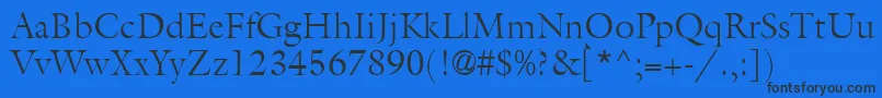 AcanthusLightSsiLight Font – Black Fonts on Blue Background