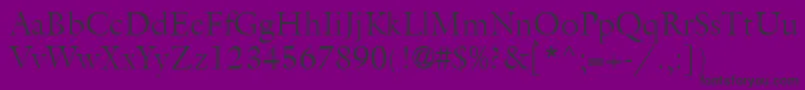 AcanthusLightSsiLight Font – Black Fonts on Purple Background