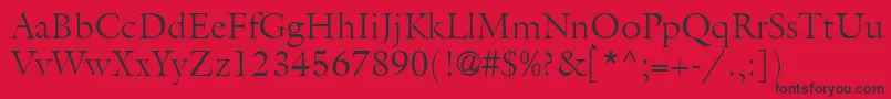 AcanthusLightSsiLight Font – Black Fonts on Red Background