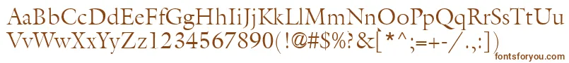 Шрифт AcanthusLightSsiLight – коричневые шрифты на белом фоне