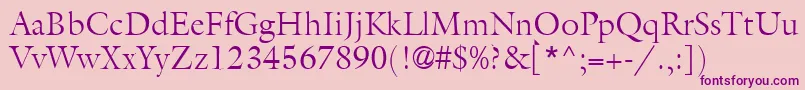 AcanthusLightSsiLight-Schriftart – Violette Schriften auf rosa Hintergrund