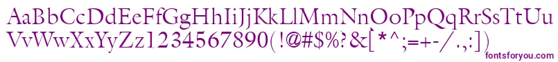 AcanthusLightSsiLight Font – Purple Fonts on White Background