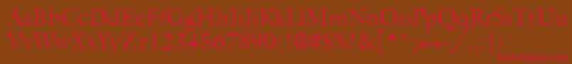 AcanthusLightSsiLight Font – Red Fonts on Brown Background