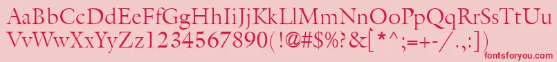 AcanthusLightSsiLight Font – Red Fonts on Pink Background
