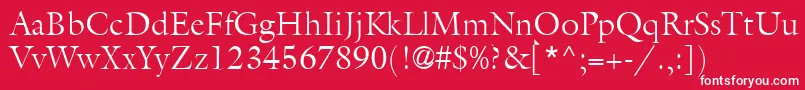 AcanthusLightSsiLight Font – White Fonts on Red Background