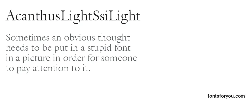 AcanthusLightSsiLight Font