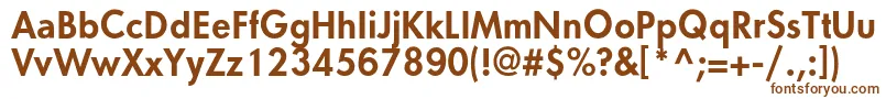 Шрифт OrenburgcBold – коричневые шрифты на белом фоне
