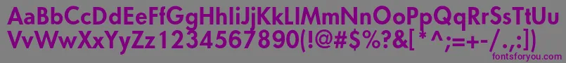 OrenburgcBold-fontti – violetit fontit harmaalla taustalla