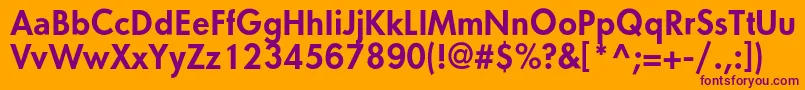 OrenburgcBold Font – Purple Fonts on Orange Background