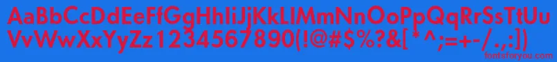 OrenburgcBold-fontti – punaiset fontit sinisellä taustalla