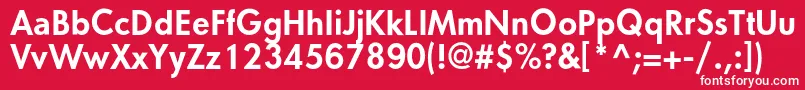 OrenburgcBold Font – White Fonts on Red Background