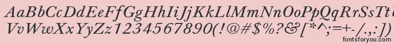 フォントJason7 – ピンクの背景に黒い文字