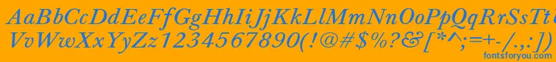 Jason7 Font – Blue Fonts on Orange Background