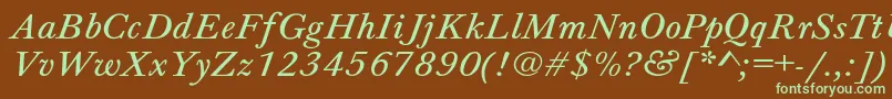 Jason7 Font – Green Fonts on Brown Background