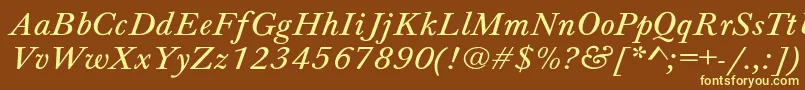 Jason7 Font – Yellow Fonts on Brown Background