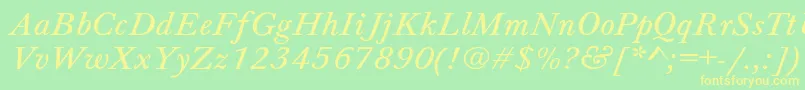 Jason7 Font – Yellow Fonts on Green Background