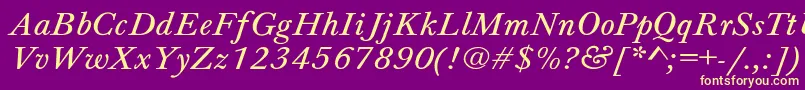 Jason7 Font – Yellow Fonts on Purple Background