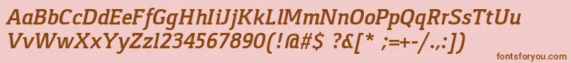 GasparBoldItalic Font – Brown Fonts on Pink Background