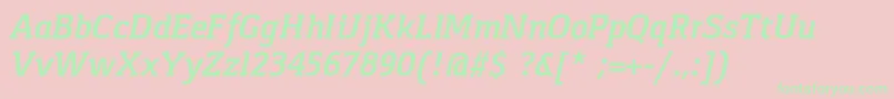 GasparBoldItalic Font – Green Fonts on Pink Background