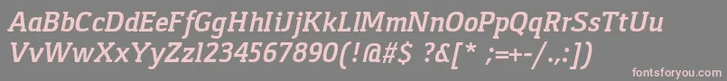 GasparBoldItalic Font – Pink Fonts on Gray Background