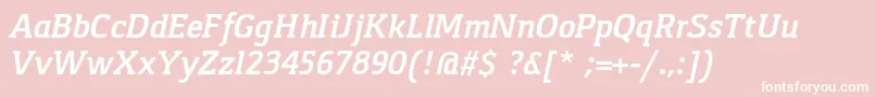 GasparBoldItalic Font – White Fonts on Pink Background