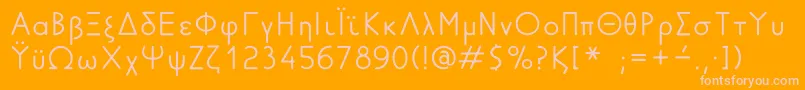 Lisätietoja GreekFuturaLdr-fontista GreekFuturaLdr-fontti – vaaleanpunaiset fontit oranssilla taustalla