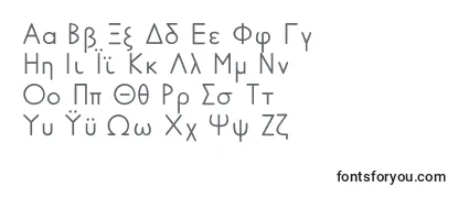 Überblick über die Schriftart GreekFuturaLdr