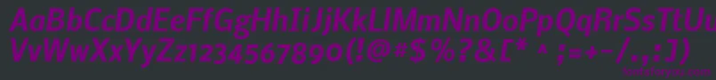 Шрифт NobileBoldItalic – фиолетовые шрифты на чёрном фоне