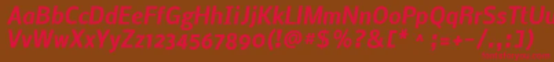 NobileBoldItalic Font – Red Fonts on Brown Background