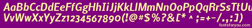 More about NobileBoldItalic Font NobileBoldItalic Font – Yellow Fonts on Purple Background