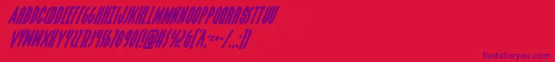 Grendelsmothersuperital Font – Purple Fonts on Red Background