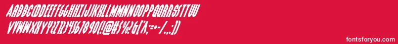 Grendelsmothersuperital Font – White Fonts on Red Background