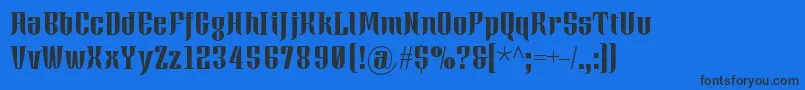 Xacose Font – Black Fonts on Blue Background