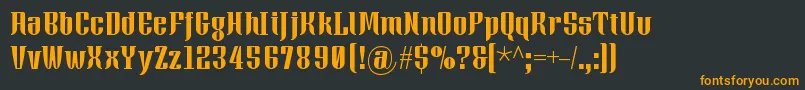 Xacose Font – Orange Fonts on Black Background