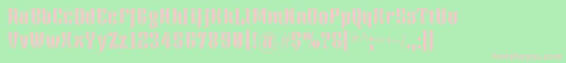 Xacose Font – Pink Fonts on Green Background