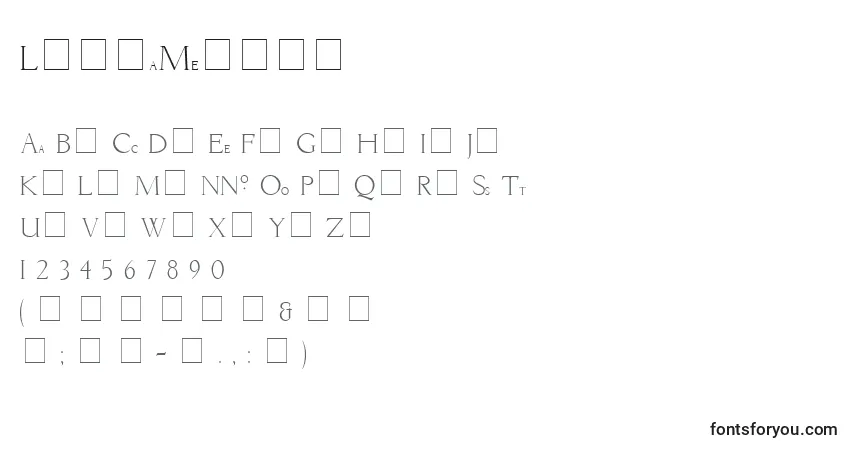 LiviaMedium-fontti – aakkoset, numerot, erikoismerkit