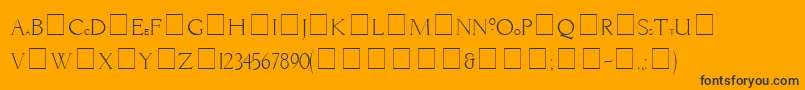 Шрифт LiviaMedium – чёрные шрифты на оранжевом фоне