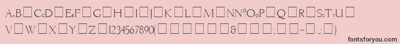 フォントLiviaMedium – ピンクの背景に黒い文字