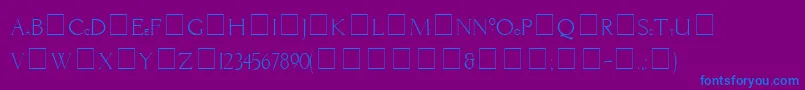 Шрифт LiviaMedium – синие шрифты на фиолетовом фоне