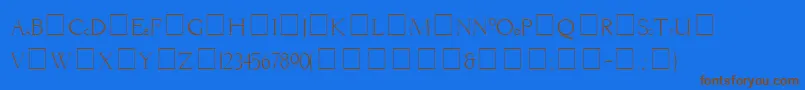 LiviaMedium-fontti – ruskeat fontit sinisellä taustalla