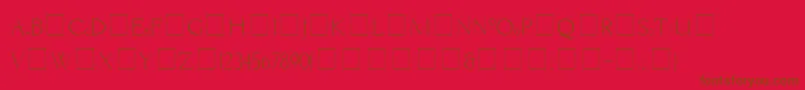 フォントLiviaMedium – 赤い背景に茶色の文字