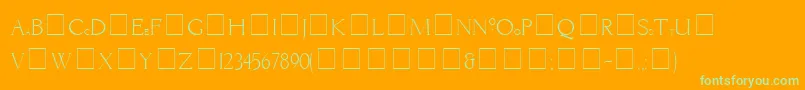 LiviaMedium Font – Green Fonts on Orange Background