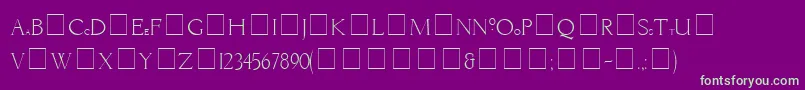 Шрифт LiviaMedium – зелёные шрифты на фиолетовом фоне