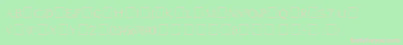 LiviaMedium-fontti – vaaleanpunaiset fontit vihreällä taustalla