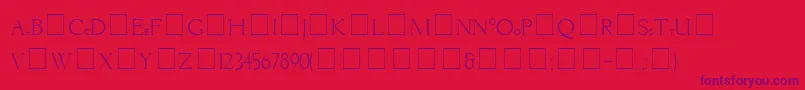 LiviaMedium Font – Purple Fonts on Red Background