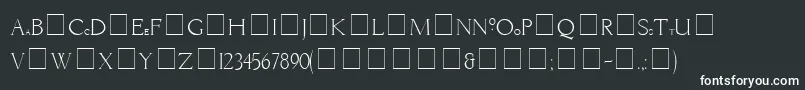 Шрифт LiviaMedium – белые шрифты на чёрном фоне