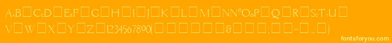 LiviaMedium Font – Yellow Fonts on Orange Background